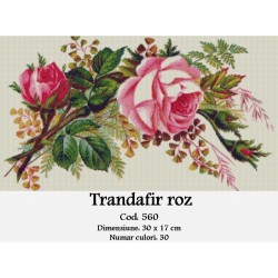 Set goblen  Trandafir roz