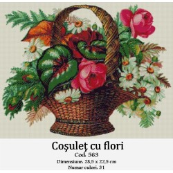 Set goblen  Cosulet cu flori