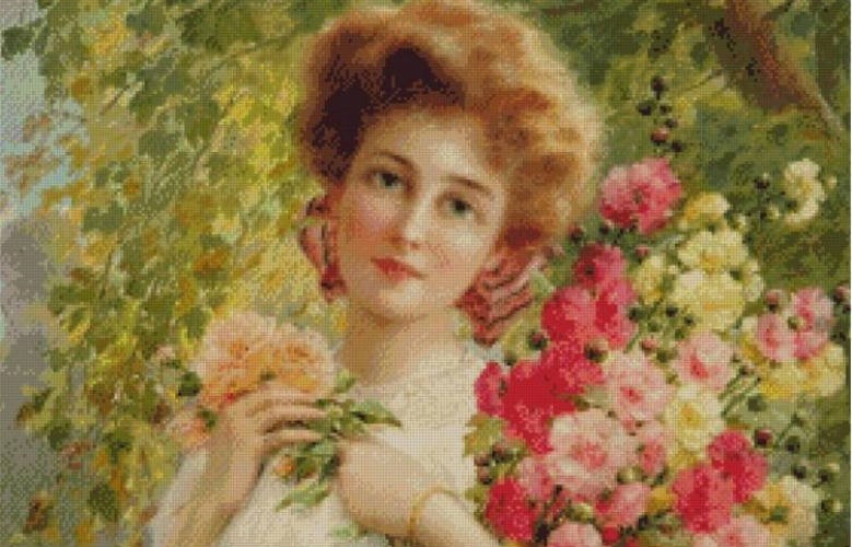 fata-cu-flori
